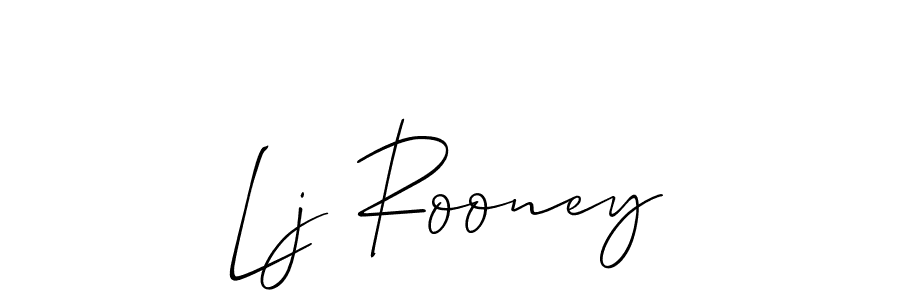 Create a beautiful signature design for name Lj Rooney. With this signature (Allison_Script) fonts, you can make a handwritten signature for free. Lj Rooney signature style 2 images and pictures png