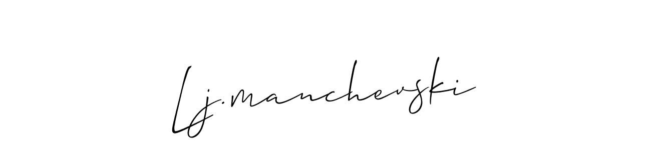 It looks lik you need a new signature style for name Lj.manchevski. Design unique handwritten (Allison_Script) signature with our free signature maker in just a few clicks. Lj.manchevski signature style 2 images and pictures png