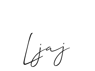 Design your own signature with our free online signature maker. With this signature software, you can create a handwritten (Allison_Script) signature for name Ljaj. Ljaj signature style 2 images and pictures png