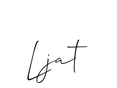 Once you've used our free online signature maker to create your best signature Allison_Script style, it's time to enjoy all of the benefits that Ljat name signing documents. Ljat signature style 2 images and pictures png