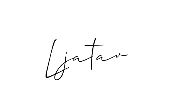 Make a short Ljatav signature style. Manage your documents anywhere anytime using Allison_Script. Create and add eSignatures, submit forms, share and send files easily. Ljatav signature style 2 images and pictures png