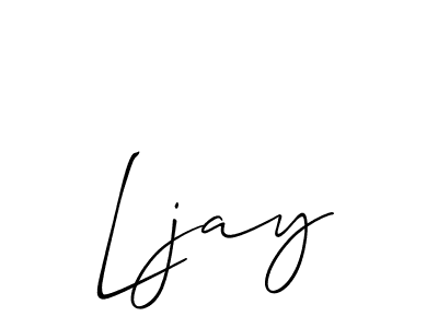 Create a beautiful signature design for name Ljay. With this signature (Allison_Script) fonts, you can make a handwritten signature for free. Ljay signature style 2 images and pictures png