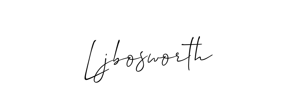 The best way (Allison_Script) to make a short signature is to pick only two or three words in your name. The name Ljbosworth include a total of six letters. For converting this name. Ljbosworth signature style 2 images and pictures png