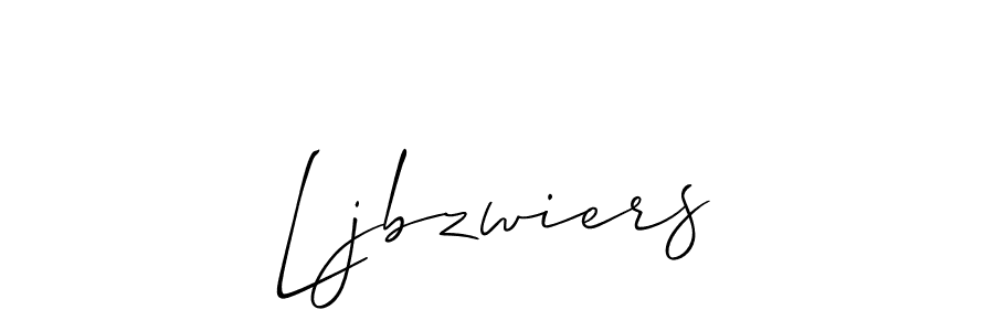 The best way (Allison_Script) to make a short signature is to pick only two or three words in your name. The name Ljbzwiers include a total of six letters. For converting this name. Ljbzwiers signature style 2 images and pictures png