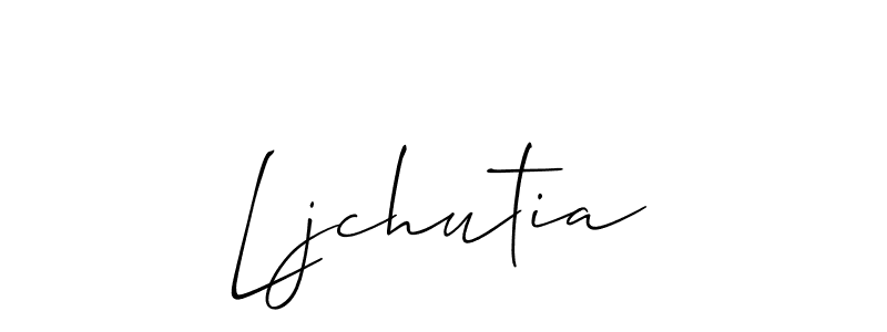 Make a short Ljchutia signature style. Manage your documents anywhere anytime using Allison_Script. Create and add eSignatures, submit forms, share and send files easily. Ljchutia signature style 2 images and pictures png