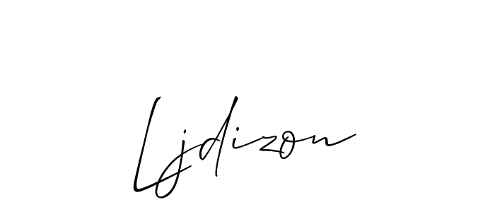 Use a signature maker to create a handwritten signature online. With this signature software, you can design (Allison_Script) your own signature for name Ljdizon. Ljdizon signature style 2 images and pictures png