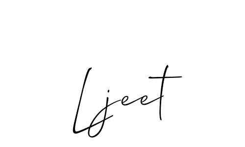 Create a beautiful signature design for name Ljeet. With this signature (Allison_Script) fonts, you can make a handwritten signature for free. Ljeet signature style 2 images and pictures png