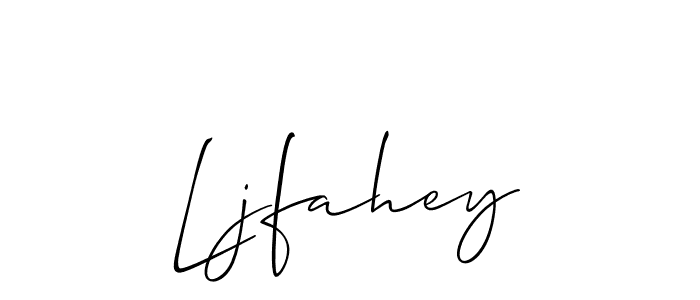 It looks lik you need a new signature style for name Ljfahey. Design unique handwritten (Allison_Script) signature with our free signature maker in just a few clicks. Ljfahey signature style 2 images and pictures png