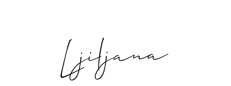 How to make Ljiljana name signature. Use Allison_Script style for creating short signs online. This is the latest handwritten sign. Ljiljana signature style 2 images and pictures png