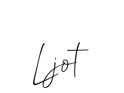 The best way (Allison_Script) to make a short signature is to pick only two or three words in your name. The name Ljot include a total of six letters. For converting this name. Ljot signature style 2 images and pictures png