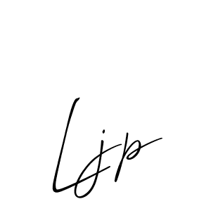 How to make Ljp signature? Allison_Script is a professional autograph style. Create handwritten signature for Ljp name. Ljp signature style 2 images and pictures png
