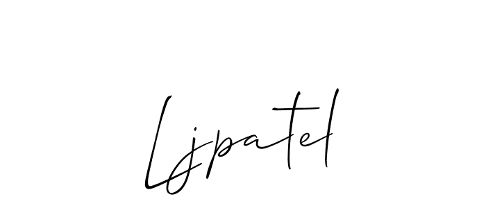Allison_Script is a professional signature style that is perfect for those who want to add a touch of class to their signature. It is also a great choice for those who want to make their signature more unique. Get Ljpatel name to fancy signature for free. Ljpatel signature style 2 images and pictures png