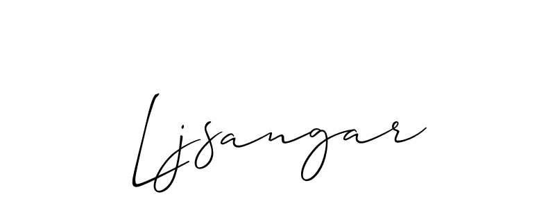 How to make Ljsangar signature? Allison_Script is a professional autograph style. Create handwritten signature for Ljsangar name. Ljsangar signature style 2 images and pictures png
