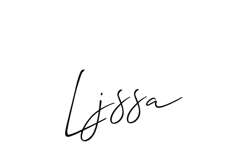 Make a beautiful signature design for name Ljssa. With this signature (Allison_Script) style, you can create a handwritten signature for free. Ljssa signature style 2 images and pictures png