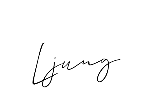 The best way (Allison_Script) to make a short signature is to pick only two or three words in your name. The name Ljung include a total of six letters. For converting this name. Ljung signature style 2 images and pictures png
