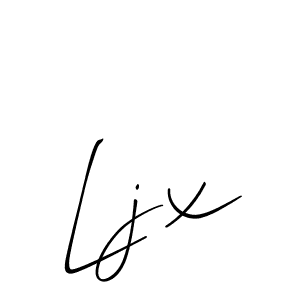 The best way (Allison_Script) to make a short signature is to pick only two or three words in your name. The name Ljx include a total of six letters. For converting this name. Ljx signature style 2 images and pictures png