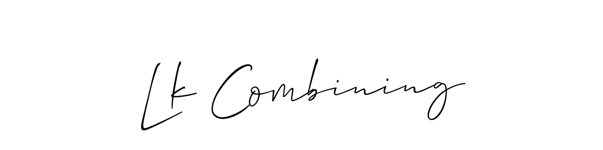 Lk Combining stylish signature style. Best Handwritten Sign (Allison_Script) for my name. Handwritten Signature Collection Ideas for my name Lk Combining. Lk Combining signature style 2 images and pictures png