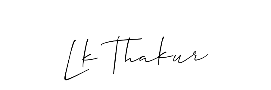 How to make Lk Thakur name signature. Use Allison_Script style for creating short signs online. This is the latest handwritten sign. Lk Thakur signature style 2 images and pictures png