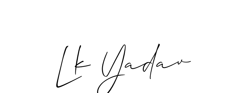 This is the best signature style for the Lk Yadav name. Also you like these signature font (Allison_Script). Mix name signature. Lk Yadav signature style 2 images and pictures png