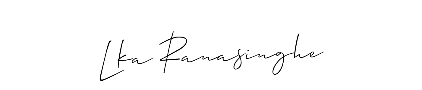 Also we have Lka Ranasinghe name is the best signature style. Create professional handwritten signature collection using Allison_Script autograph style. Lka Ranasinghe signature style 2 images and pictures png