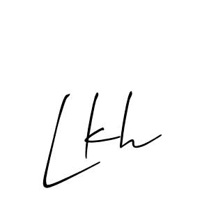 Similarly Allison_Script is the best handwritten signature design. Signature creator online .You can use it as an online autograph creator for name Lkh. Lkh signature style 2 images and pictures png