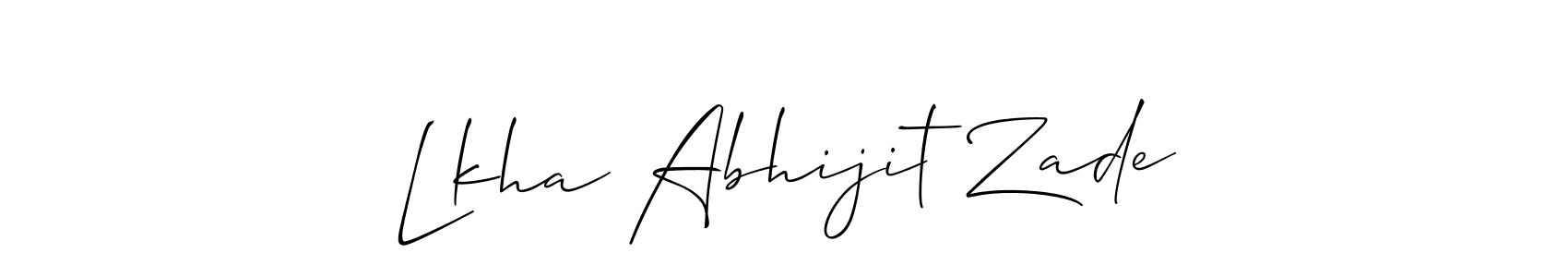 Make a beautiful signature design for name Lkha Abhijit Zade. Use this online signature maker to create a handwritten signature for free. Lkha Abhijit Zade signature style 2 images and pictures png