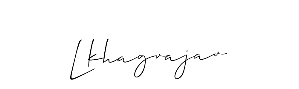 How to make Lkhagvajav name signature. Use Allison_Script style for creating short signs online. This is the latest handwritten sign. Lkhagvajav signature style 2 images and pictures png