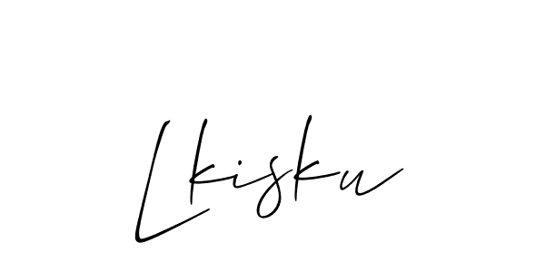 Create a beautiful signature design for name Lkisku. With this signature (Allison_Script) fonts, you can make a handwritten signature for free. Lkisku signature style 2 images and pictures png