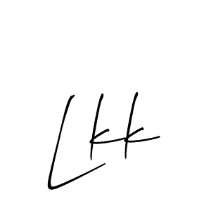 It looks lik you need a new signature style for name Lkk. Design unique handwritten (Allison_Script) signature with our free signature maker in just a few clicks. Lkk signature style 2 images and pictures png