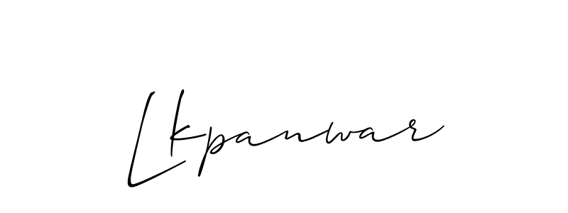 How to Draw Lkpanwar signature style? Allison_Script is a latest design signature styles for name Lkpanwar. Lkpanwar signature style 2 images and pictures png