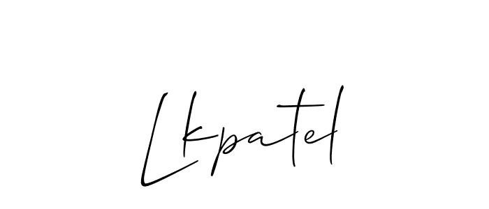 Lkpatel stylish signature style. Best Handwritten Sign (Allison_Script) for my name. Handwritten Signature Collection Ideas for my name Lkpatel. Lkpatel signature style 2 images and pictures png