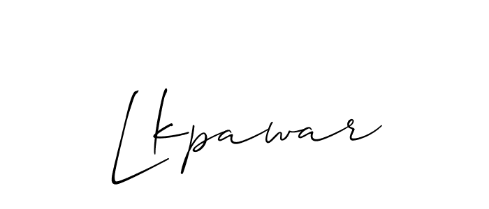 Design your own signature with our free online signature maker. With this signature software, you can create a handwritten (Allison_Script) signature for name Lkpawar. Lkpawar signature style 2 images and pictures png
