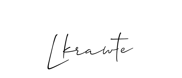 How to Draw Lkrawte signature style? Allison_Script is a latest design signature styles for name Lkrawte. Lkrawte signature style 2 images and pictures png