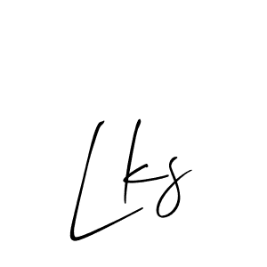 The best way (Allison_Script) to make a short signature is to pick only two or three words in your name. The name Lks include a total of six letters. For converting this name. Lks signature style 2 images and pictures png