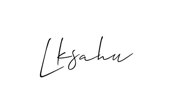 Create a beautiful signature design for name Lksahu. With this signature (Allison_Script) fonts, you can make a handwritten signature for free. Lksahu signature style 2 images and pictures png