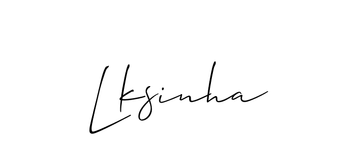Lksinha stylish signature style. Best Handwritten Sign (Allison_Script) for my name. Handwritten Signature Collection Ideas for my name Lksinha. Lksinha signature style 2 images and pictures png