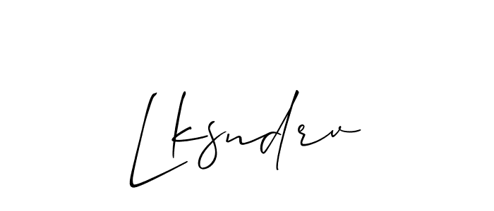 Also You can easily find your signature by using the search form. We will create Lksndrv name handwritten signature images for you free of cost using Allison_Script sign style. Lksndrv signature style 2 images and pictures png