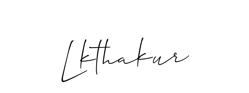 Allison_Script is a professional signature style that is perfect for those who want to add a touch of class to their signature. It is also a great choice for those who want to make their signature more unique. Get Lkthakur name to fancy signature for free. Lkthakur signature style 2 images and pictures png