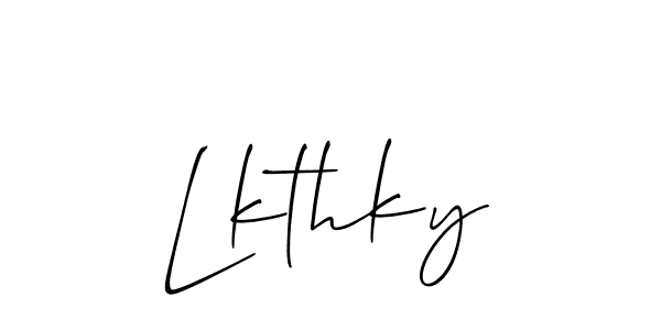 How to make Lkthky signature? Allison_Script is a professional autograph style. Create handwritten signature for Lkthky name. Lkthky signature style 2 images and pictures png
