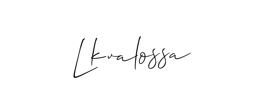 You should practise on your own different ways (Allison_Script) to write your name (Lkvalossa) in signature. don't let someone else do it for you. Lkvalossa signature style 2 images and pictures png