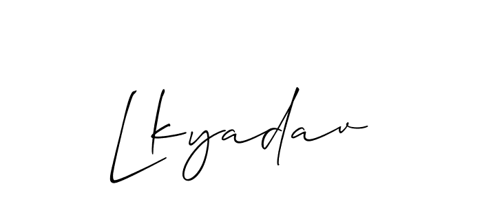 Best and Professional Signature Style for Lkyadav. Allison_Script Best Signature Style Collection. Lkyadav signature style 2 images and pictures png