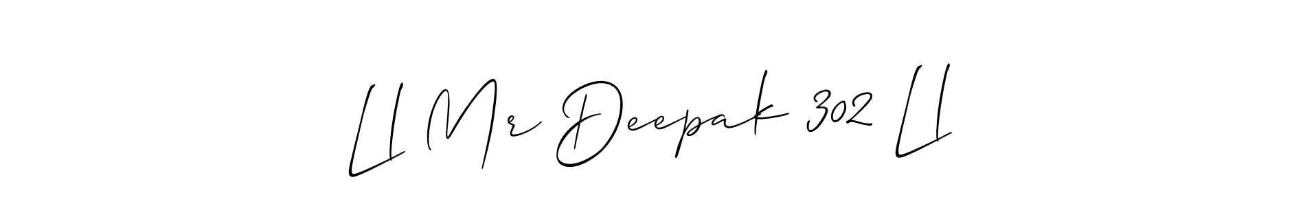 This is the best signature style for the Ll Mr Deepak 302 Ll name. Also you like these signature font (Allison_Script). Mix name signature. Ll Mr Deepak 302 Ll signature style 2 images and pictures png