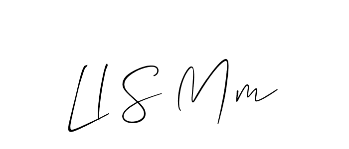 if you are searching for the best signature style for your name Ll S Mm. so please give up your signature search. here we have designed multiple signature styles  using Allison_Script. Ll S Mm signature style 2 images and pictures png