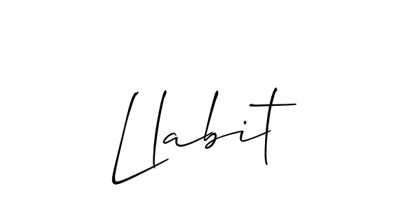 Also we have Llabit name is the best signature style. Create professional handwritten signature collection using Allison_Script autograph style. Llabit signature style 2 images and pictures png