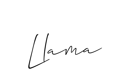 Also You can easily find your signature by using the search form. We will create Llama name handwritten signature images for you free of cost using Allison_Script sign style. Llama signature style 2 images and pictures png