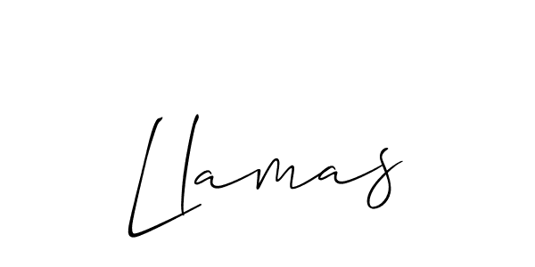 Make a beautiful signature design for name Llamas. Use this online signature maker to create a handwritten signature for free. Llamas signature style 2 images and pictures png