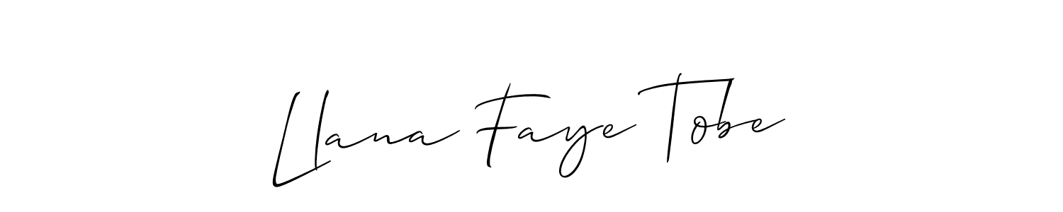 You can use this online signature creator to create a handwritten signature for the name Llana Faye Tobe. This is the best online autograph maker. Llana Faye Tobe signature style 2 images and pictures png