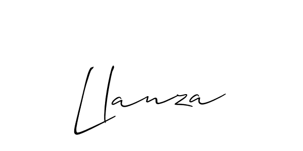 How to Draw Llanza signature style? Allison_Script is a latest design signature styles for name Llanza. Llanza signature style 2 images and pictures png