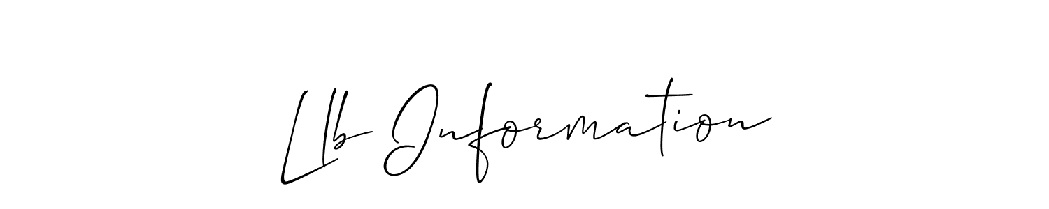 Check out images of Autograph of Llb Information name. Actor Llb Information Signature Style. Allison_Script is a professional sign style online. Llb Information signature style 2 images and pictures png