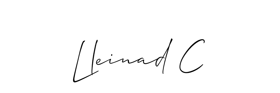 Also we have Lleinad C name is the best signature style. Create professional handwritten signature collection using Allison_Script autograph style. Lleinad C signature style 2 images and pictures png